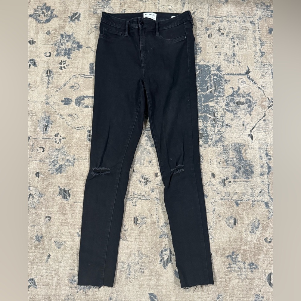William Rast womens black sculpted high rise skinny jeans size 27
